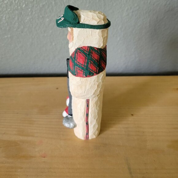 Vintage 1997 Hand-Carved Wooden Scottish Golfer Figurine By MacDonald Scotland - Picture 6 of 13